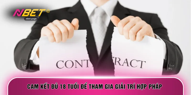 Cam kết đủ 18 tuổi để tham gia giải trí hợp pháp 